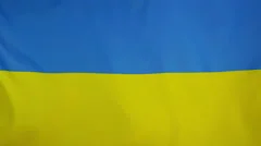 Ukraine Flag Real Fabric Close Up 4K