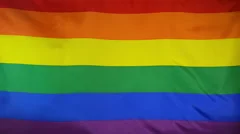 Slowmotion Real Textile Rainbow Flag