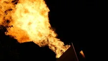 Slowmotion of blazing fire flames