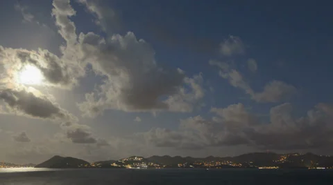 Time Lapse Moonlight Coast St Lucia