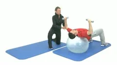 Sport Exercise On Rubber Ball