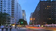 Timelapse Traffic At Sunset On Broadway