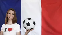 France Flag real fabric seamless close up