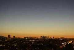 Sunrise With Heat Haze Of Downtown