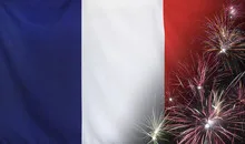 France Flag Firework real fabric