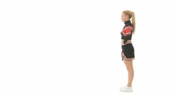 Cheerleader Raises Leg Behind Her Head