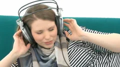 Close Up Womans Face With Headphone