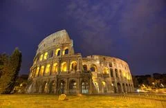 Colosseum In Rome, Italy During Sunset