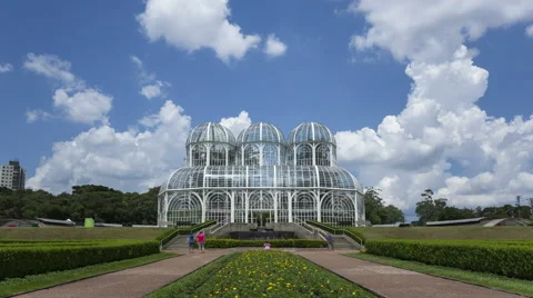 4K Time Lapse Wide Angle Curitiba Botanical Garden Jardim Botanico