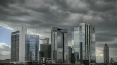 Dark Clouds Over Frankfurt Skyline
