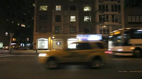 Traffic At Night On Broadway