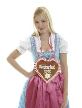 Woman with German Lebkuchen heart