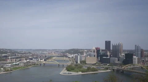 Pittsburgh Skyline Timelapse Zoom Out