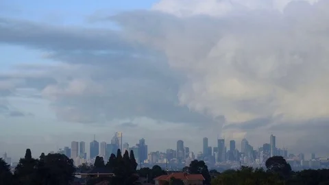 Timelapse Melbourne Skyline Daytime