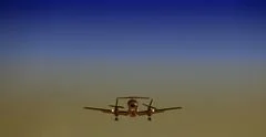 Airplane Approaching For Touchdown