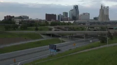 4K Time Lapse Kansas City Traffic Close Up At Twilight