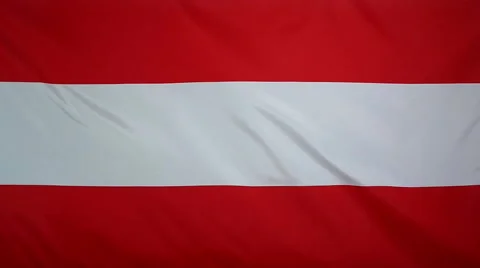 Slowmotion Real Textile Flag Of Austria
