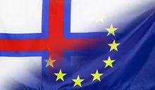 European Flag merged with Flag of Faroe Islands