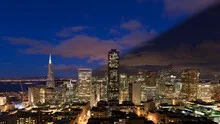 San Francisco Skyline twilight transition