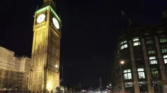 Time Lapse Tilt Shot Traffic In Front Of Big Ben