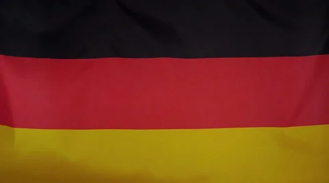 Slowmotion Real Textile Flag Of Germany