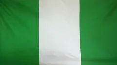 Slowmotion Real Textile Flag Of Nigeria
