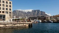4K Time Lapse Clouds Over Table Mountain Wide Angle
