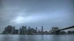 Timelapse Manhatten Skyline Brookly Bridge