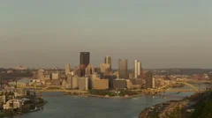 4K Time Lapse Sunny Pittsburgh Skyline