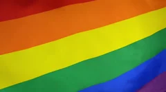 Slowmotion Real Textile Rainbow Flag