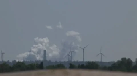 Power Plant And Wind Turbines