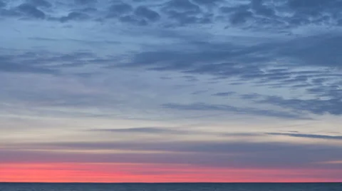 Time Lapse Bood Red Sky Sunrise Lake Hurton