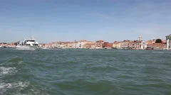 Passing A Boat In Venice