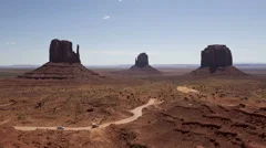 4K Time Lapse Monument Valley Under The Blue Sky