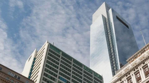 Timelapse Extreme Close Up Philadelphia Skyscrapers