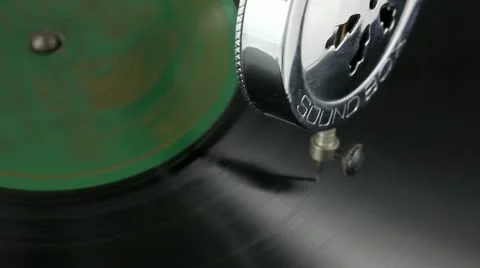 Vintage Gramophone Playing A Record