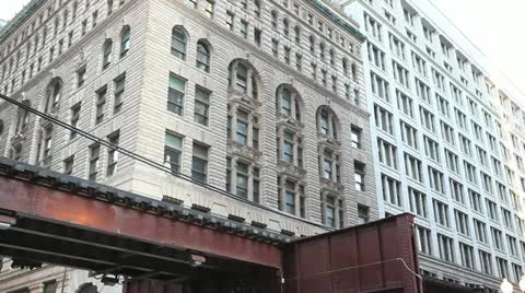 Elevated Train In Chicago 