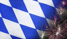 Bavaria Flag Firework real fabric