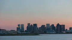 Time Lapse Boston Airport Skyline Sunset