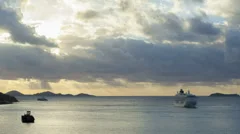 Time Lapse Cruise Ship In Tortola