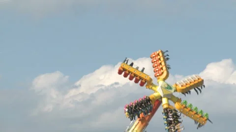 Close-Up On An Air Ride On The Famous Oktoberfest 