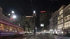 4K Time Lapse Tilt Shot Moving Down New Orleans Canal Street