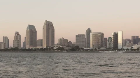 4K Time Lapse San Diego Skyline Sunset
