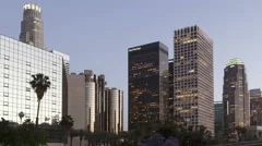 4K Time Lapse Zoom Out Los Angeles Downtown