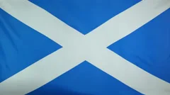 Scotland Flag Real Fabric Close Up 4K