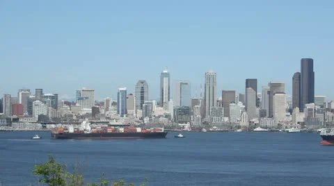 Seattle Skyline Cargo Freighter