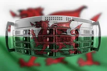 Server Country Concept with Flag of Wales