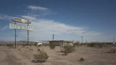 4K Time Lapse Zoom In Route 66 Vintage Restaurant
