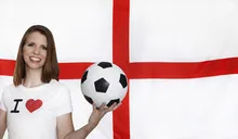 England Flag real fabric seamless close up
