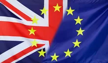 European Flag merged with Great Britain Flag